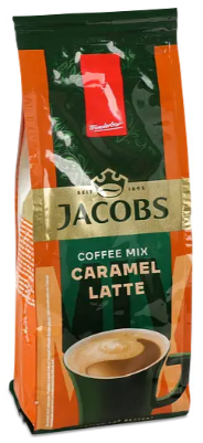 Напій кавовий Jacobs Caramel latte 3 в 1 розчинний 450 г